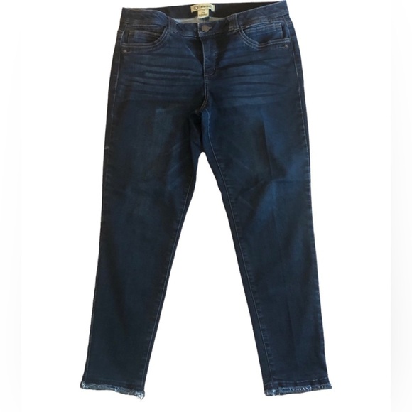 Democracy Ab’Solution High Rise Stretch Dark Denim Jean 14X28 Ankle Jean - Picture 1 of 5